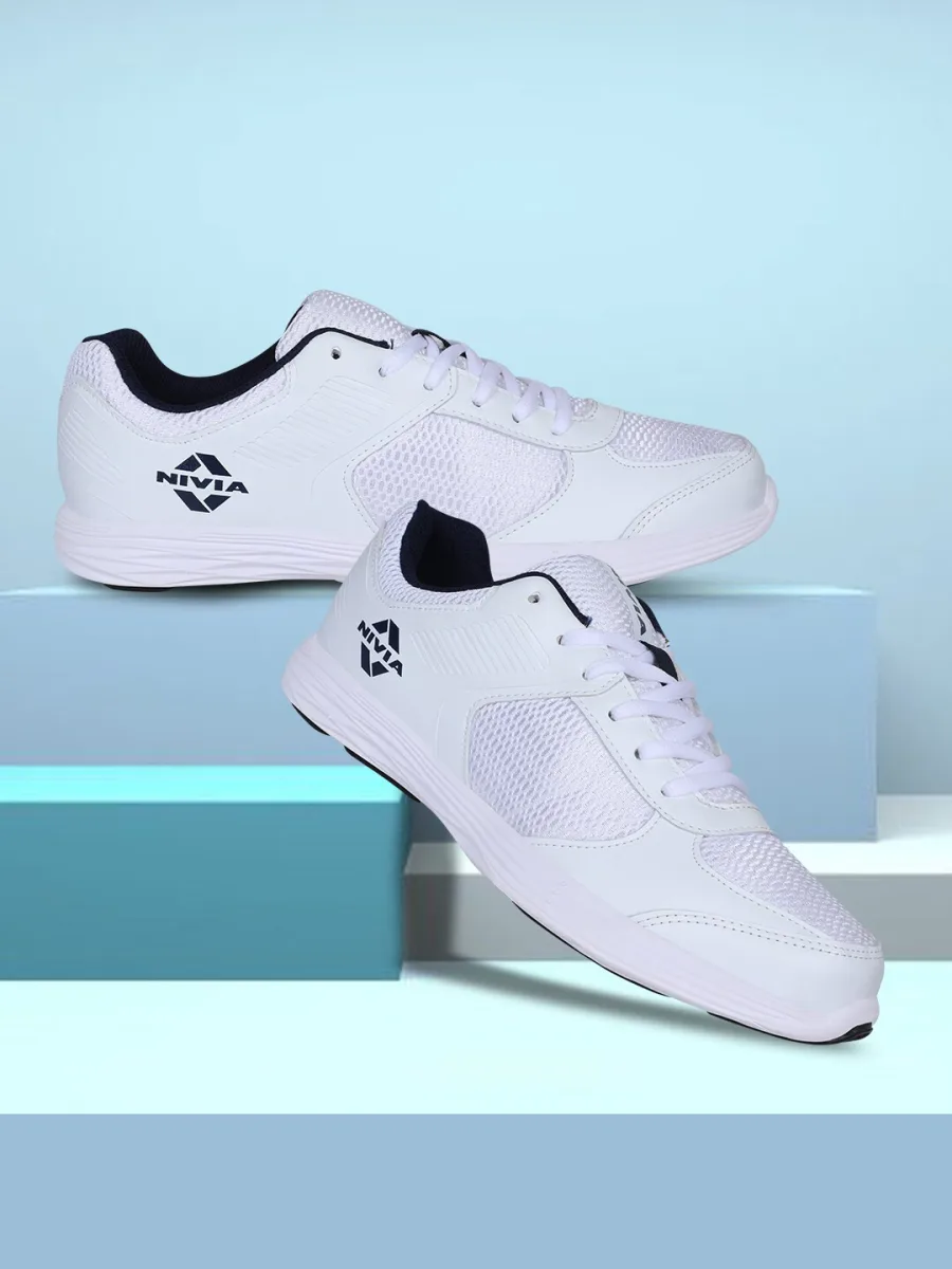 White Mesh Running Shoes