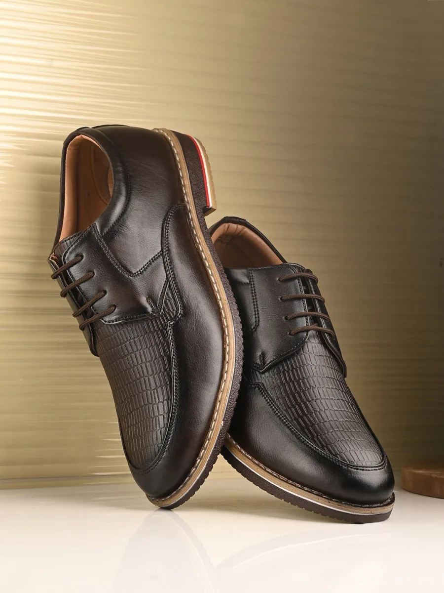 Brown Leather Derby Shoes