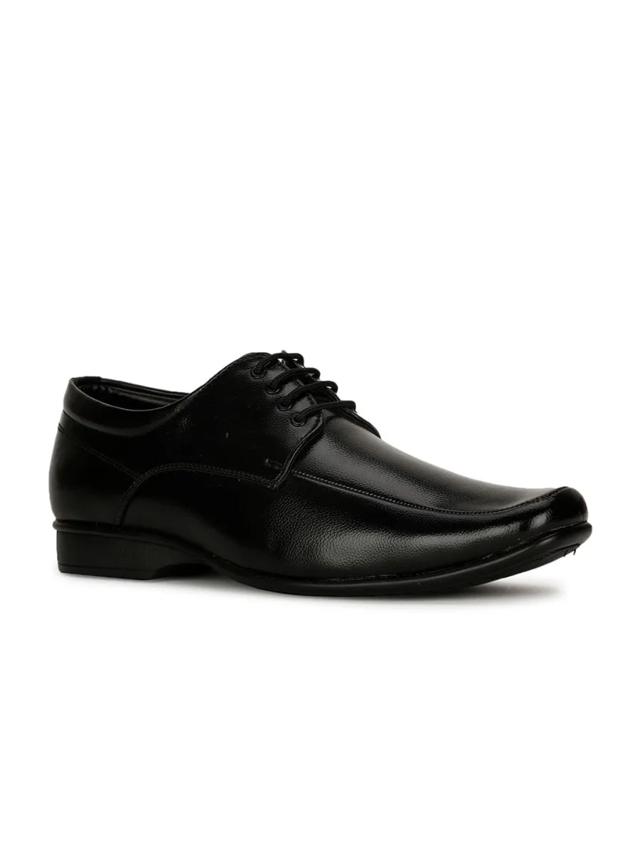 Black Leather Derby Shoes