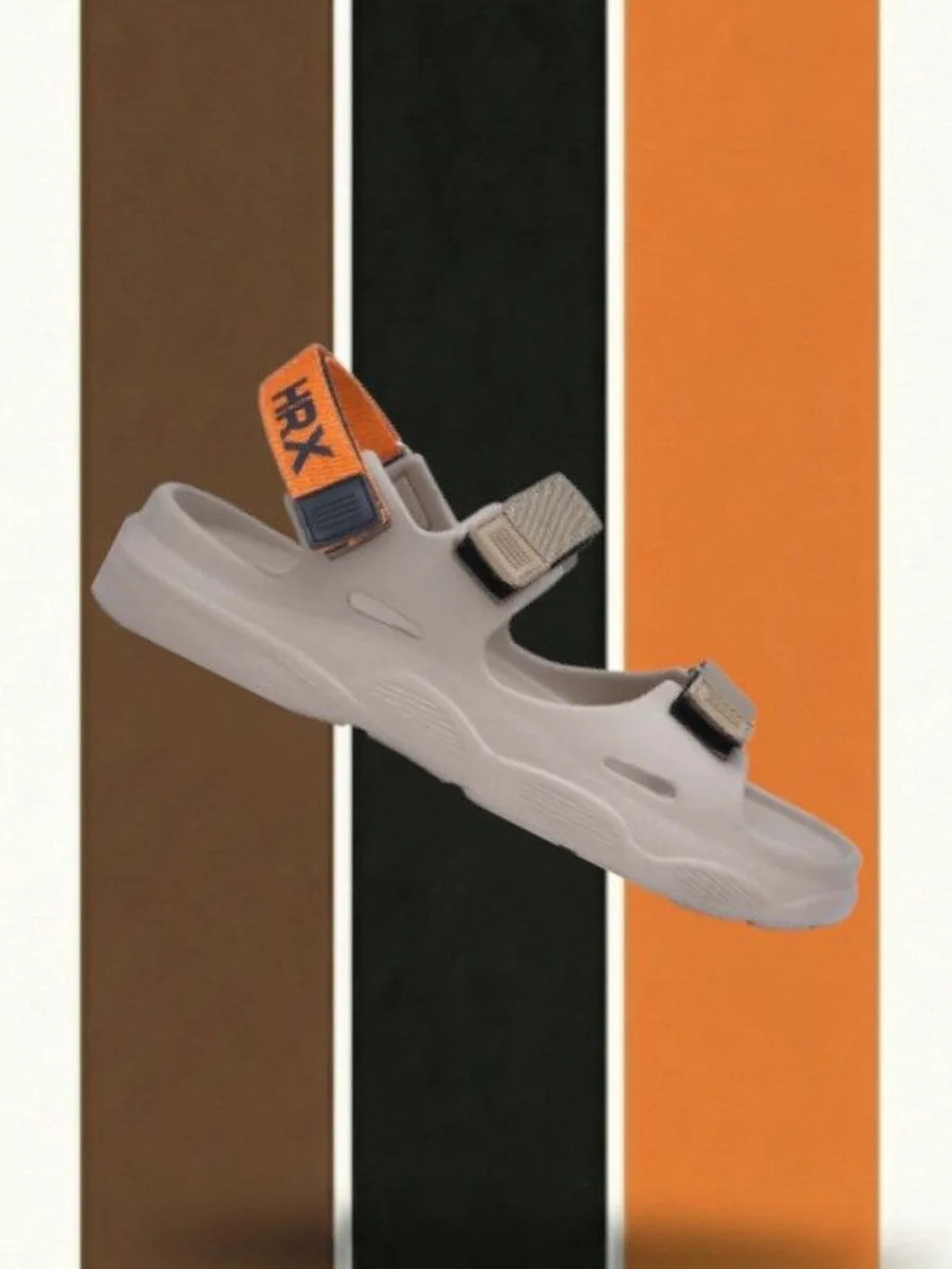 Beige Velcro Sports Sandals