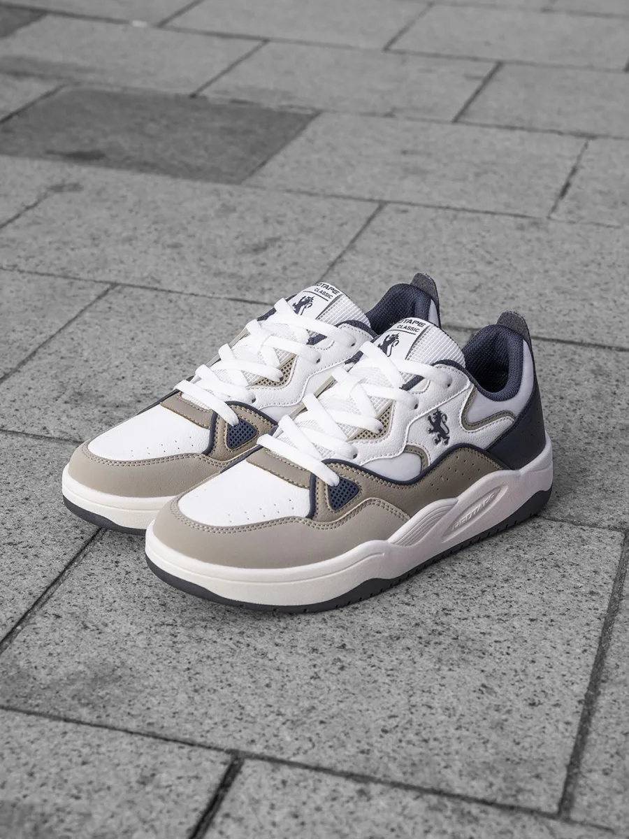 White Grey Colourblock Sneakers