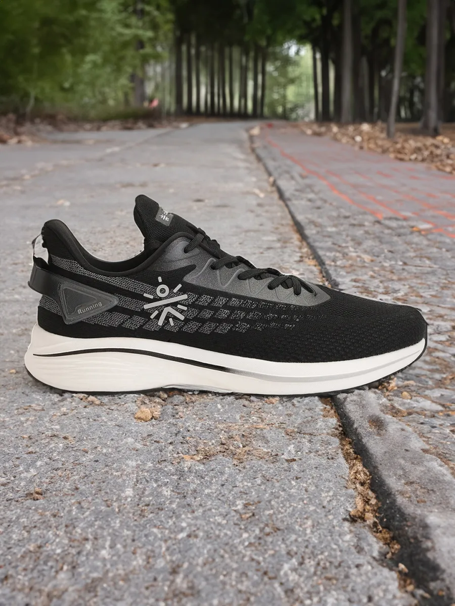 Black Mesh Running Shoes