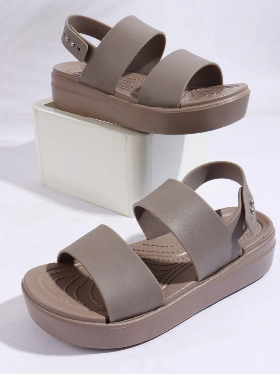 Taupe Platform Sandals