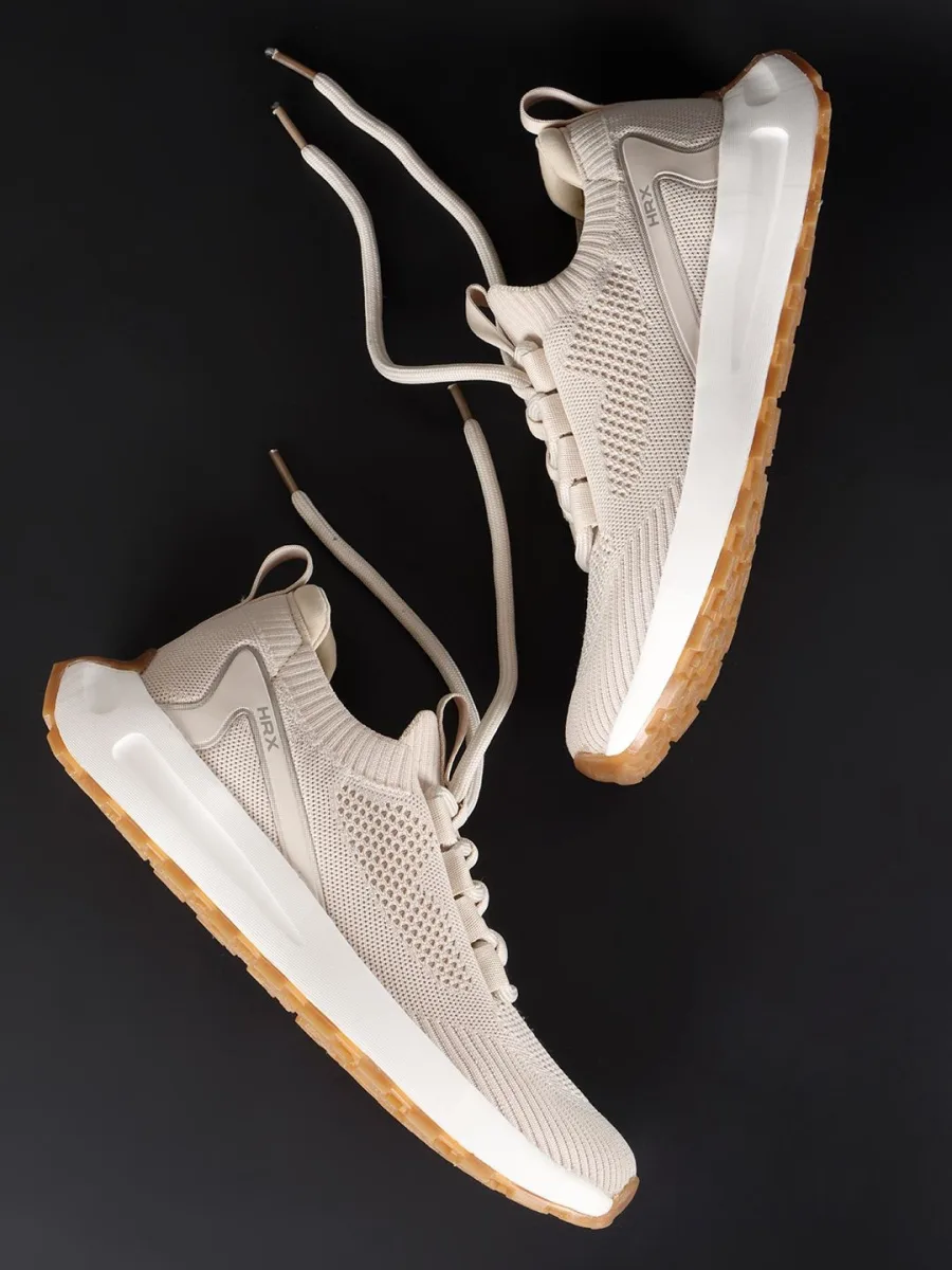 Beige Knit Sneakers