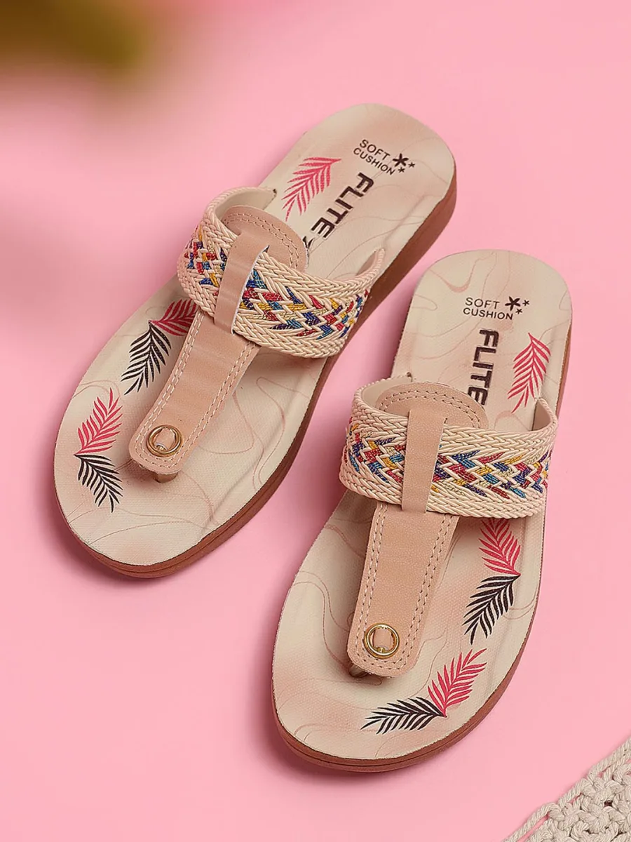 Pink Braided Flats
