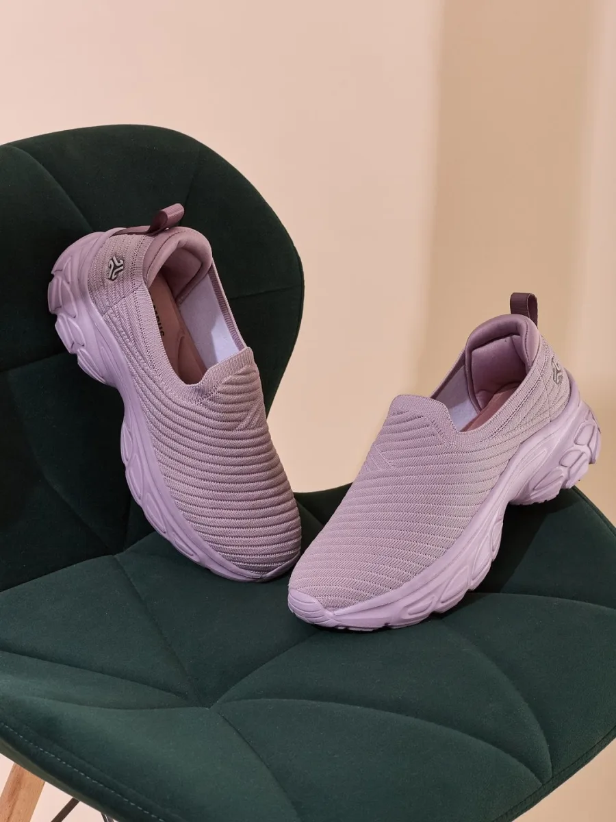 Lilac Slip-On Sneakers