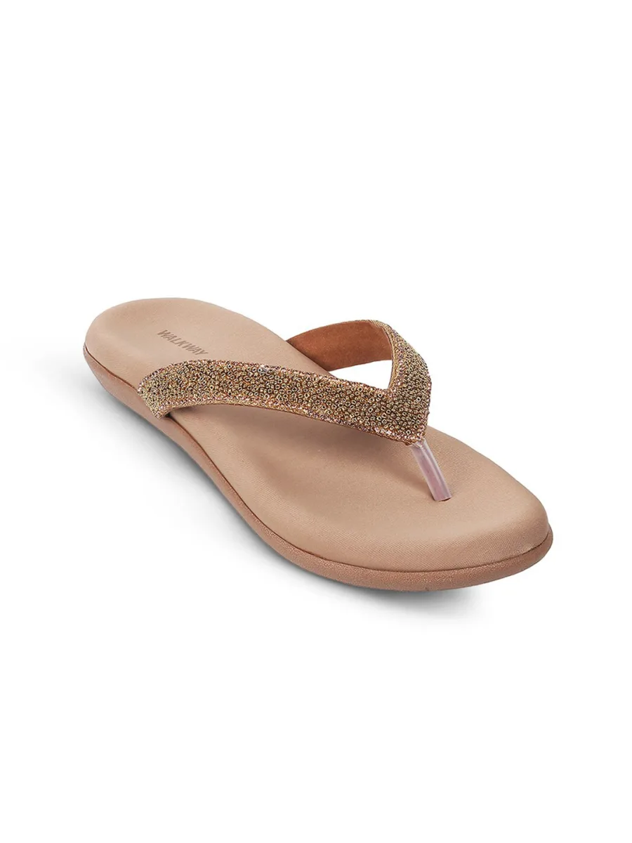 Rose Gold Embellished Flats