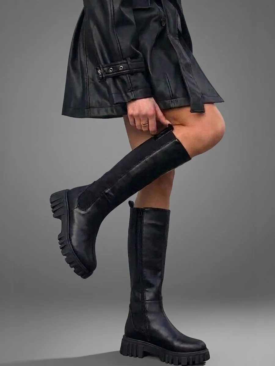Black Knee-High Boots