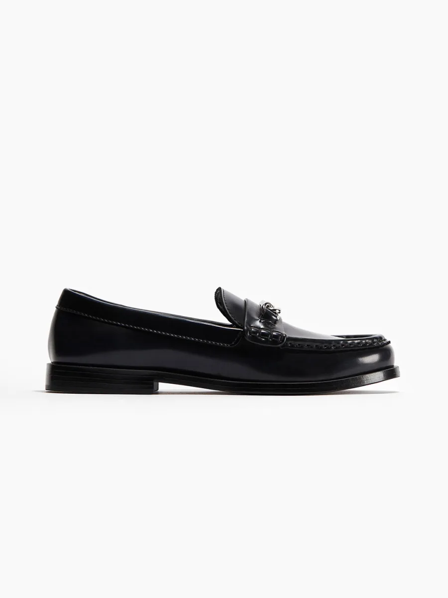 Black Chain Loafers