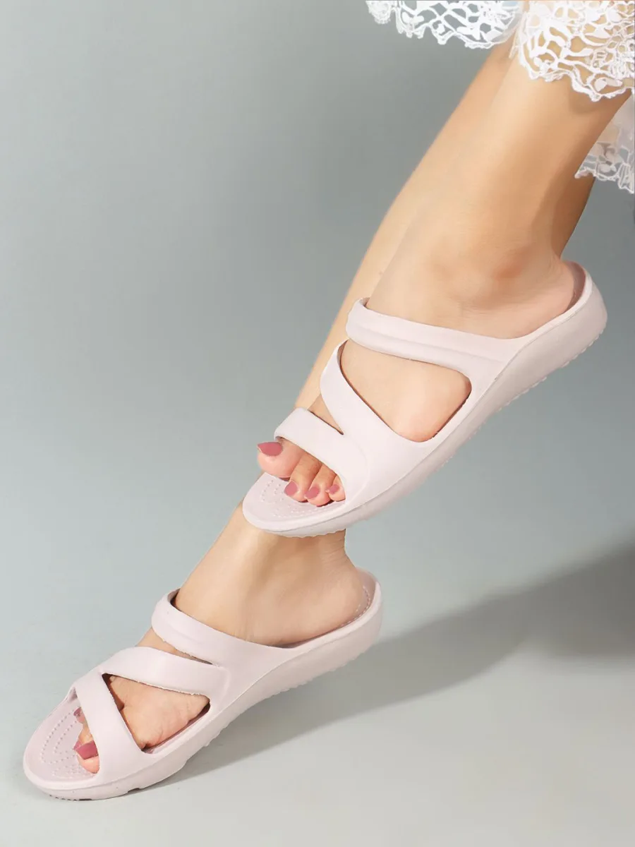 Blush Slip-On Slides
