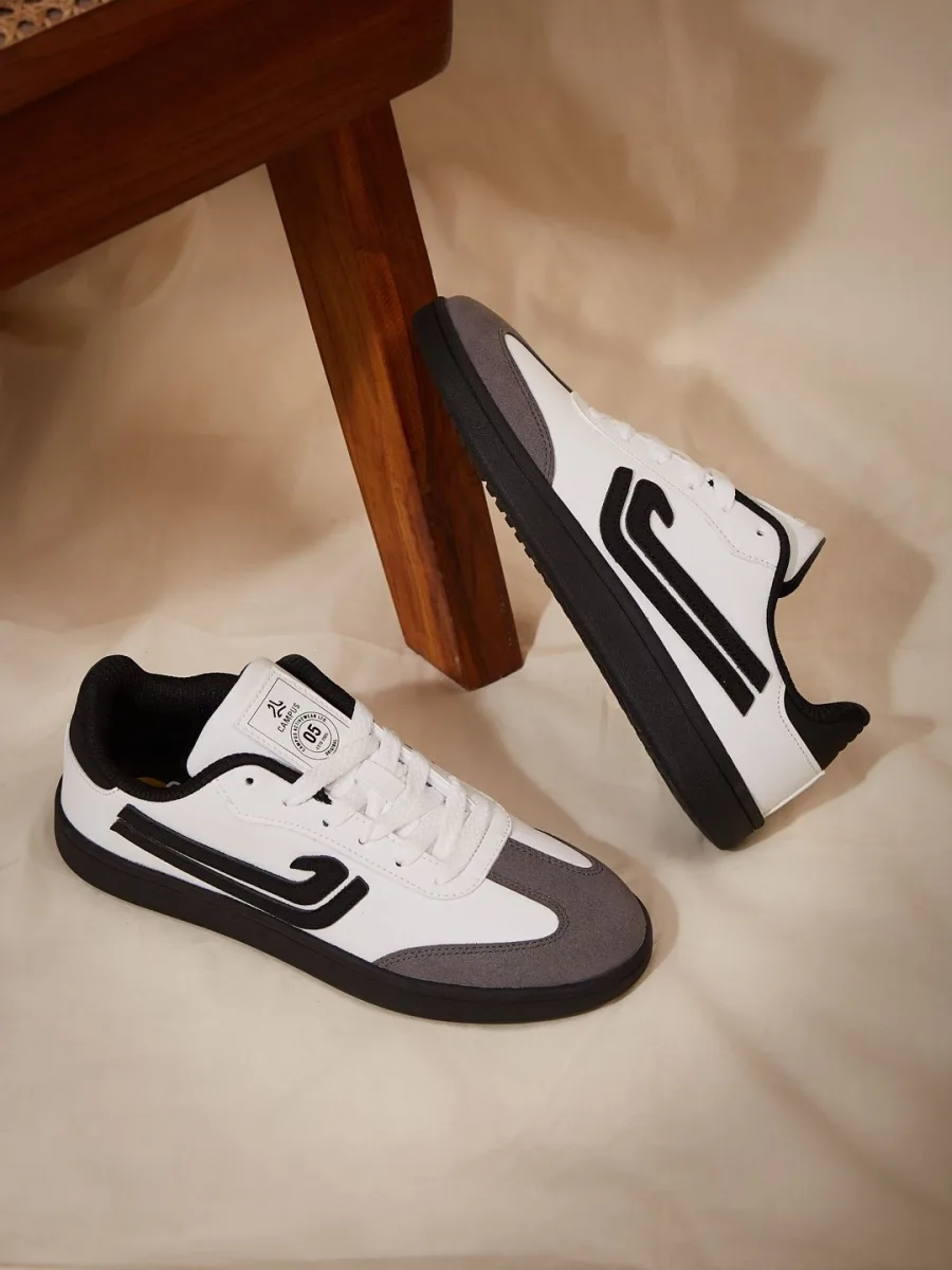 White Colourblock Sneakers