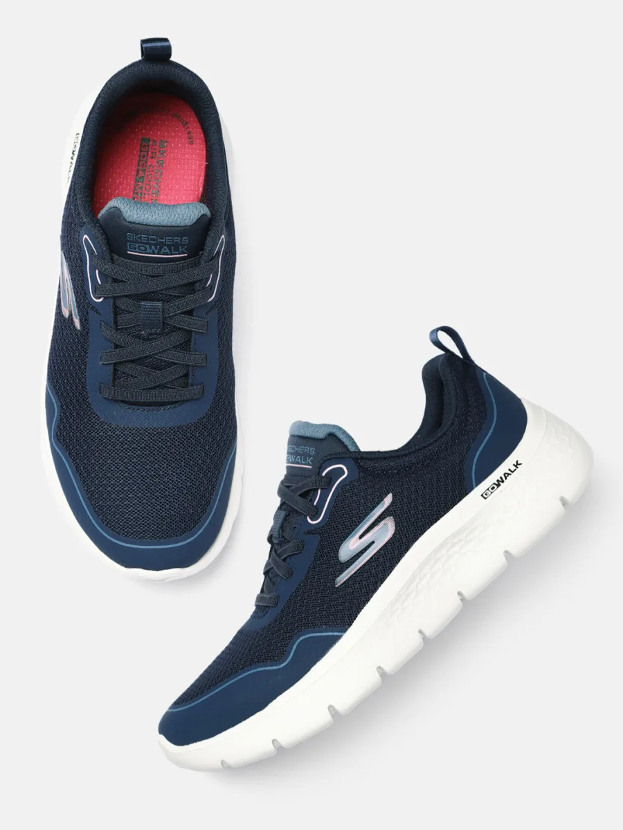 Navy Lace-Up Sneakers