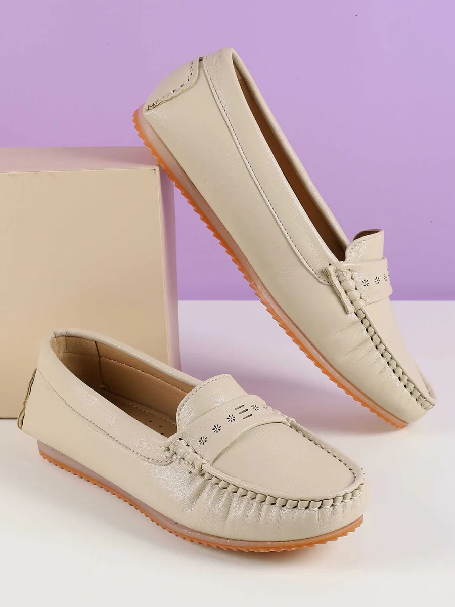 Cream Moccasin Loafers