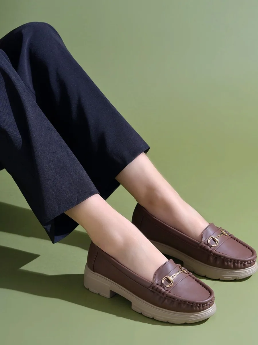 Brown Chunky Loafers