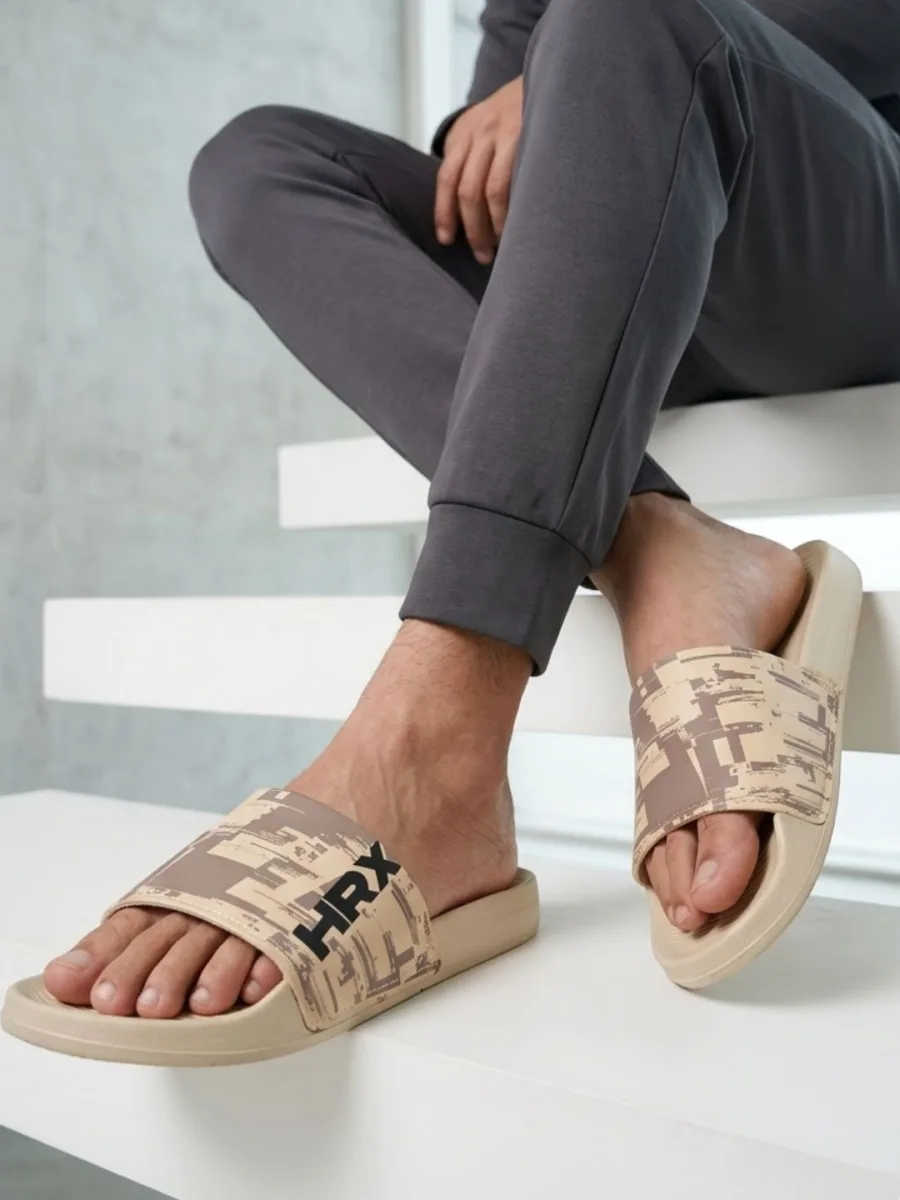 Beige Printed Slides