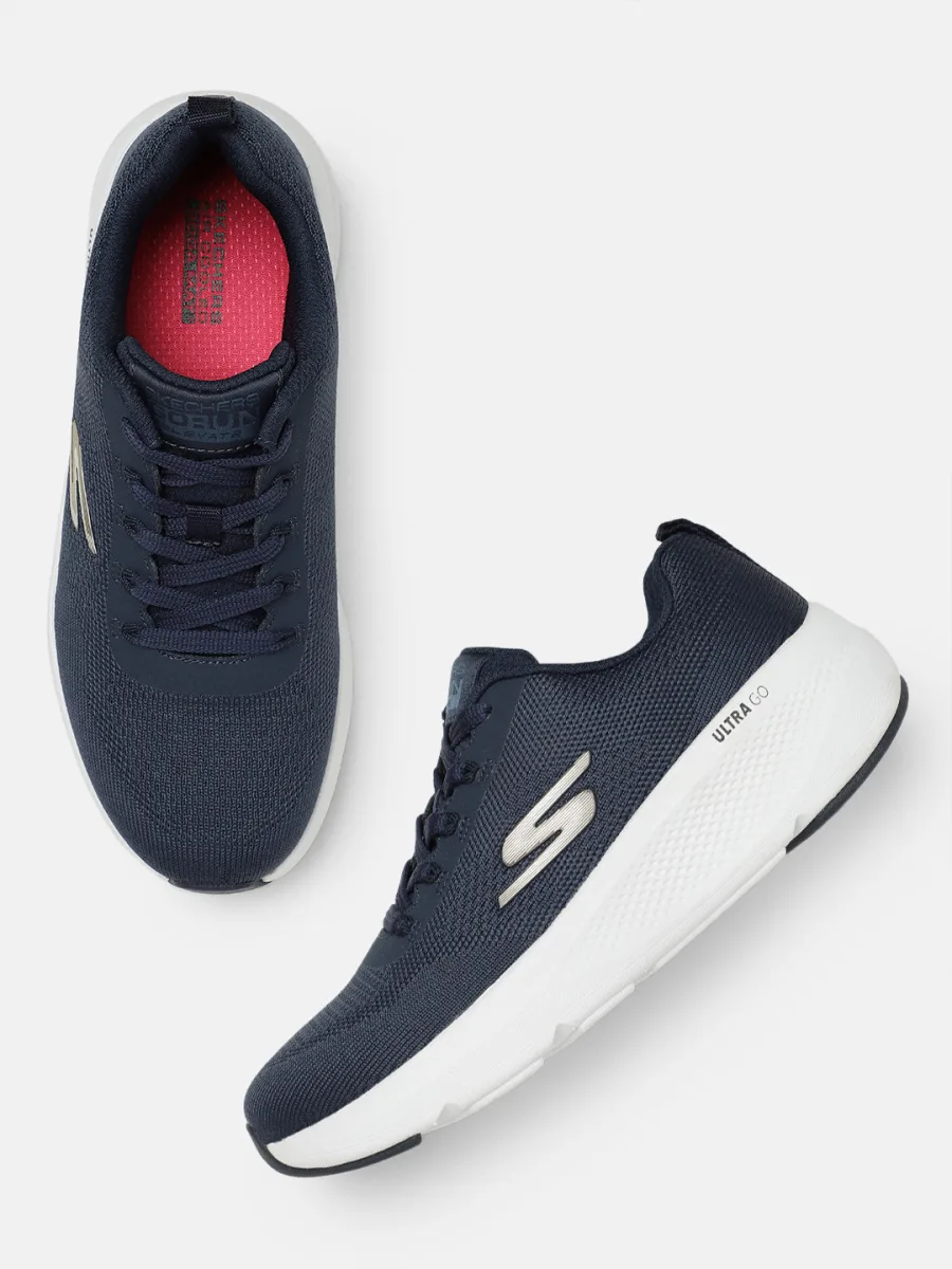 Navy Mesh Running Sneakers