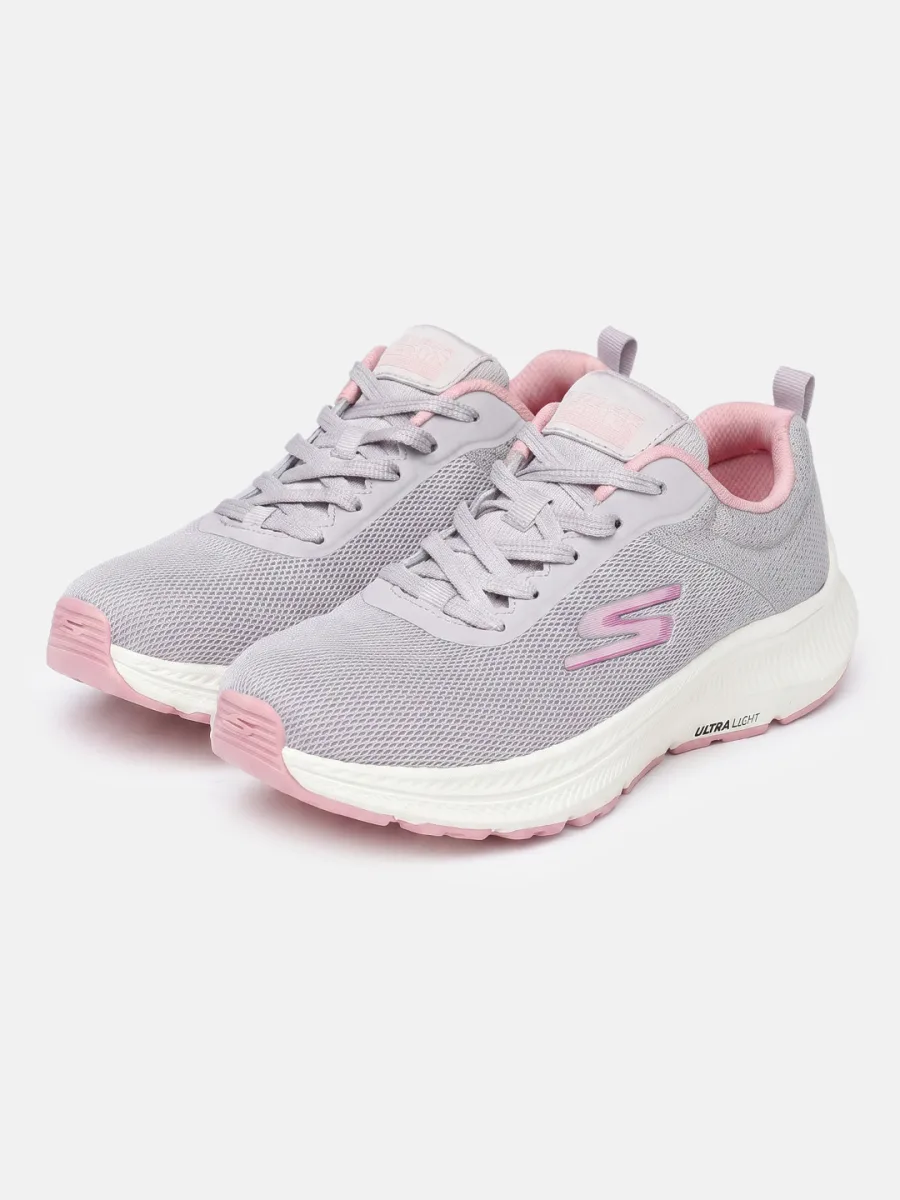 Grey Pink Running Sneakers