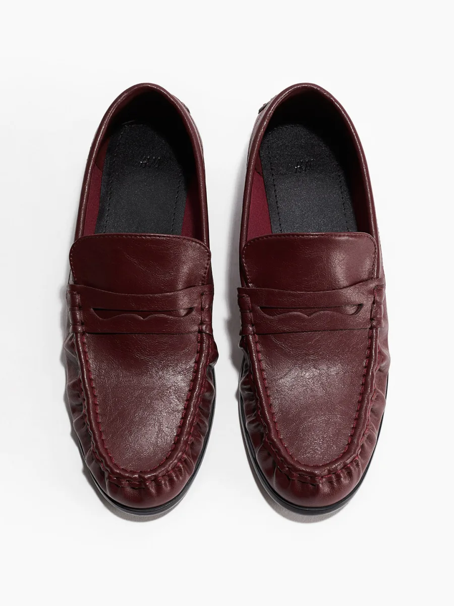 Burgundy Penny Loafers
