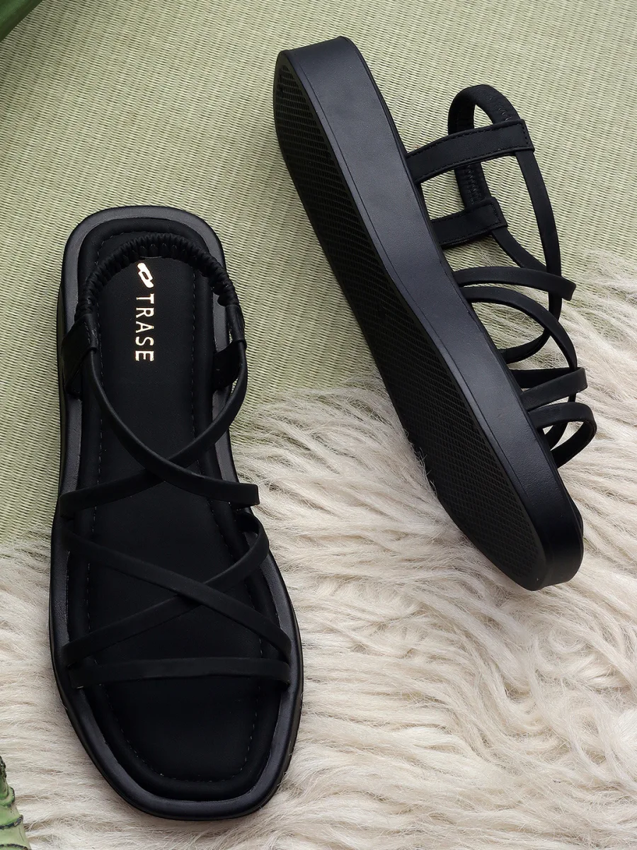 Black Strappy Sandals