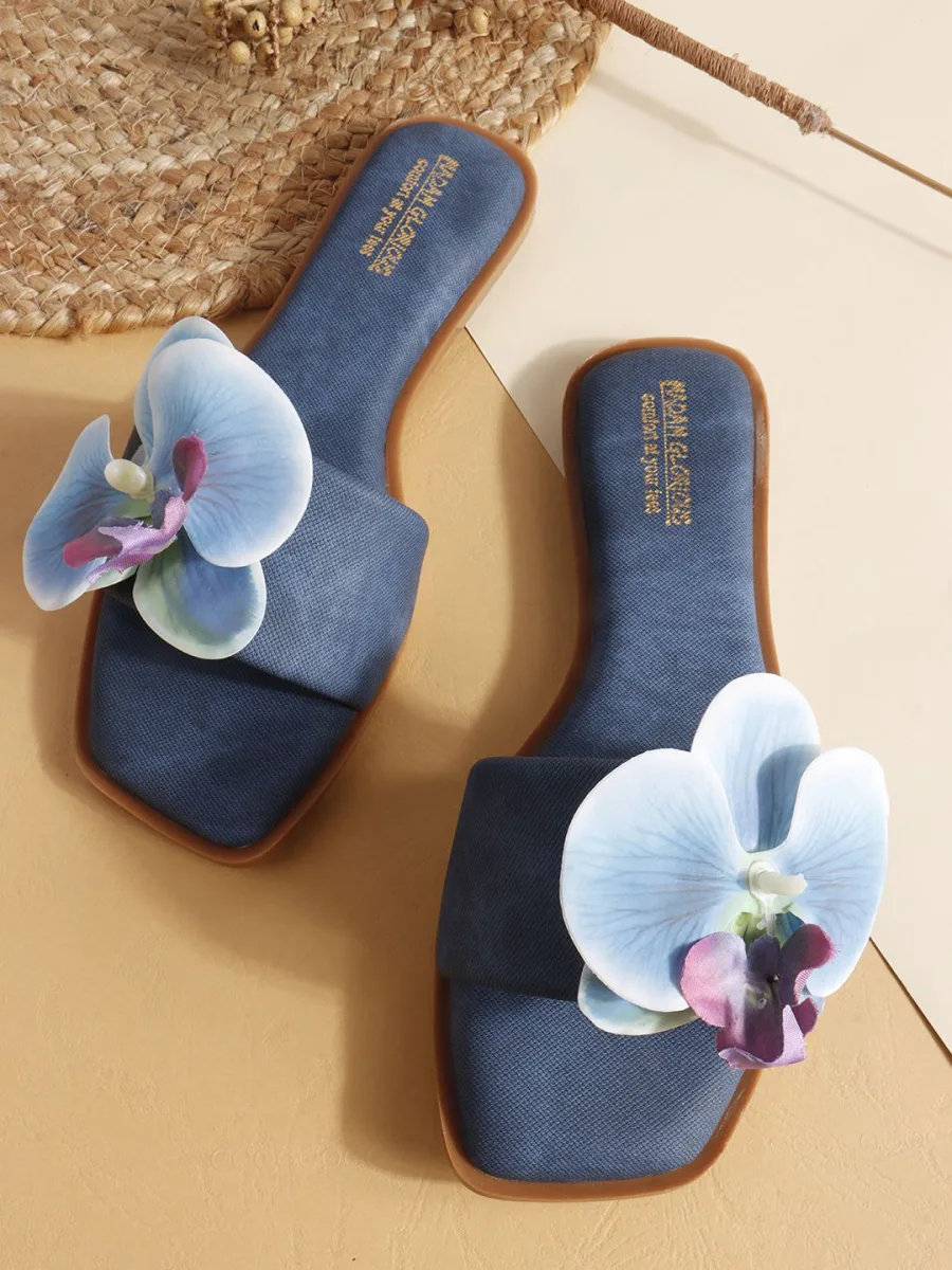 Blue Floral Slides