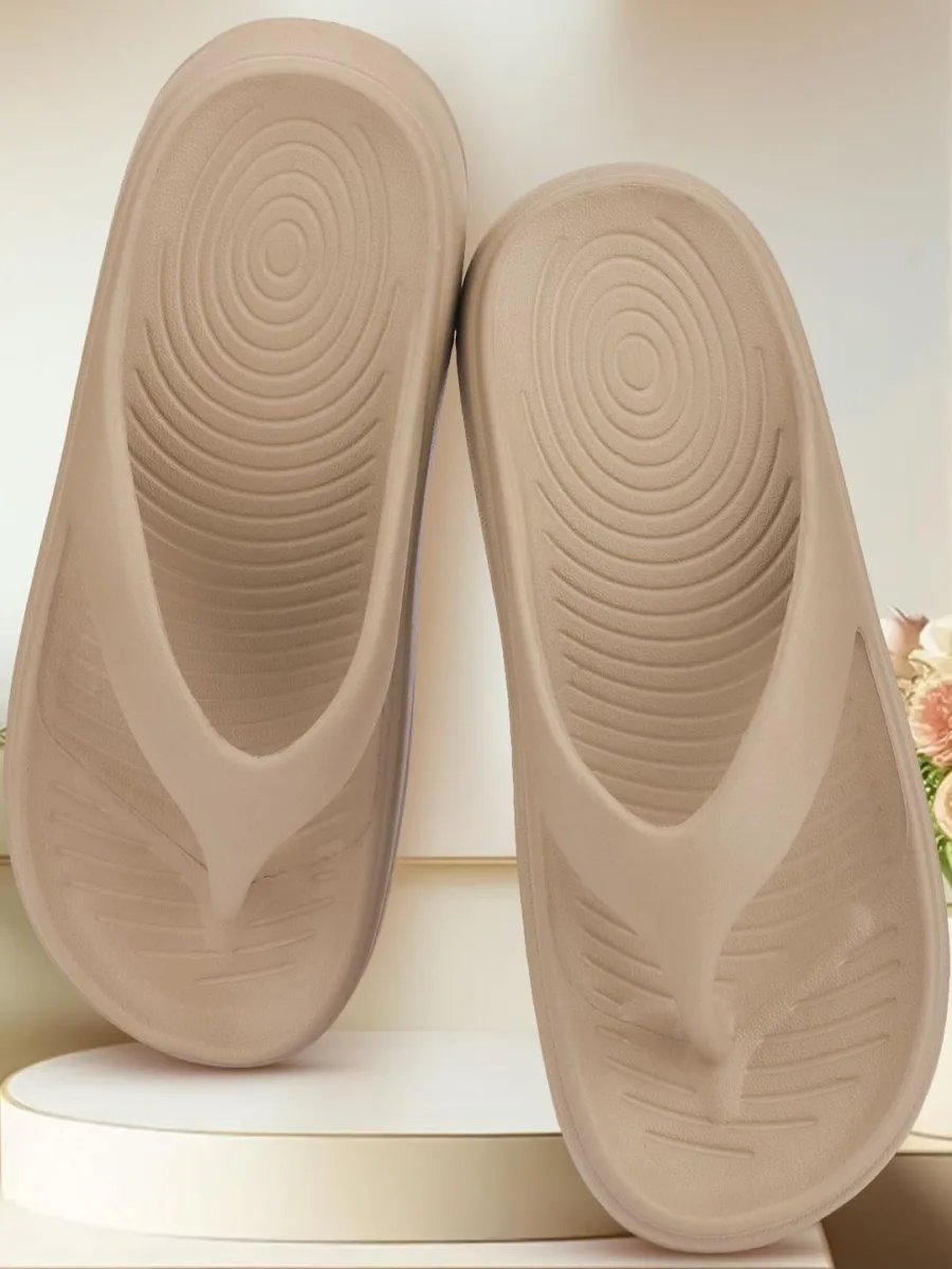 Beige Thong Flip-Flops