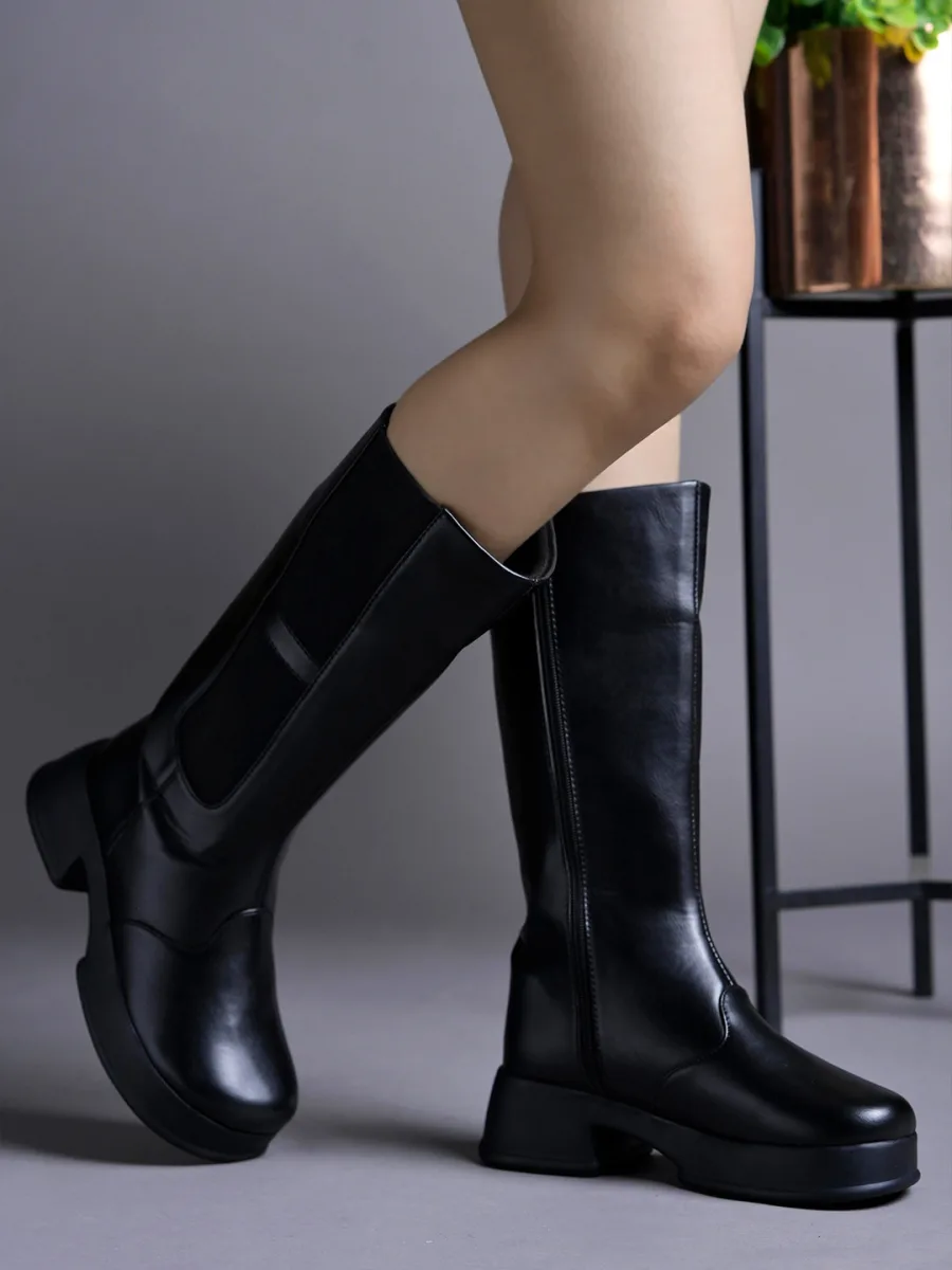 Black Knee-High Boots