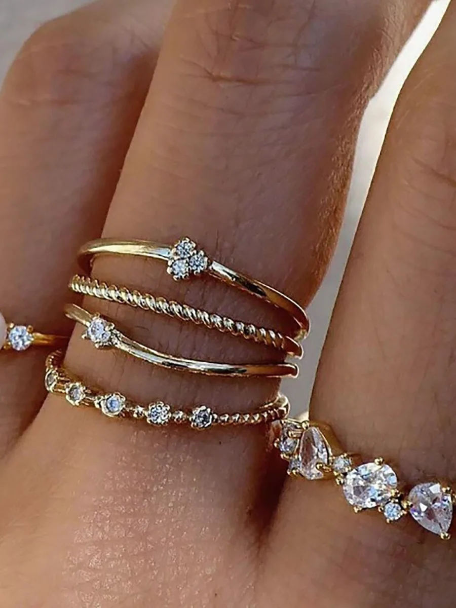 Gold Stackable Ring Set