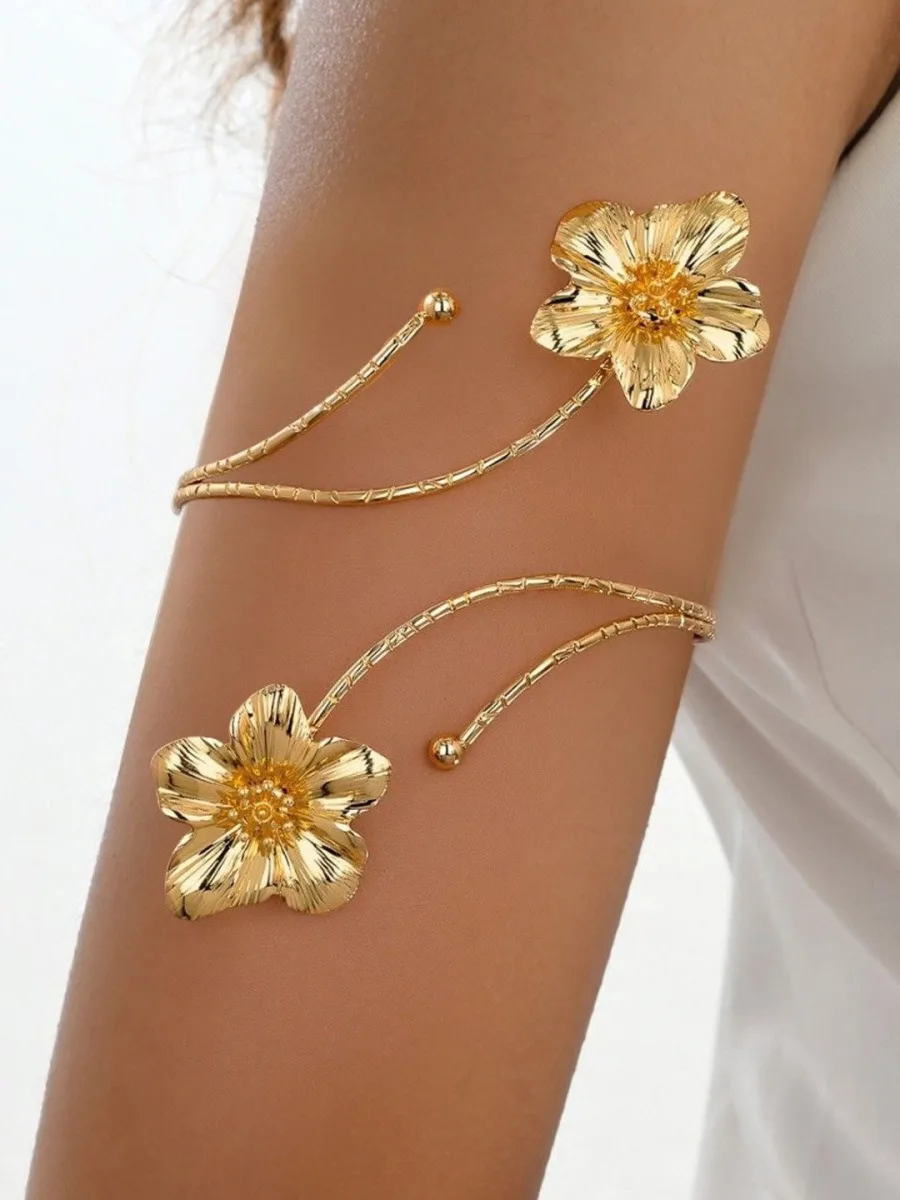 Gold Floral Arm Cuff