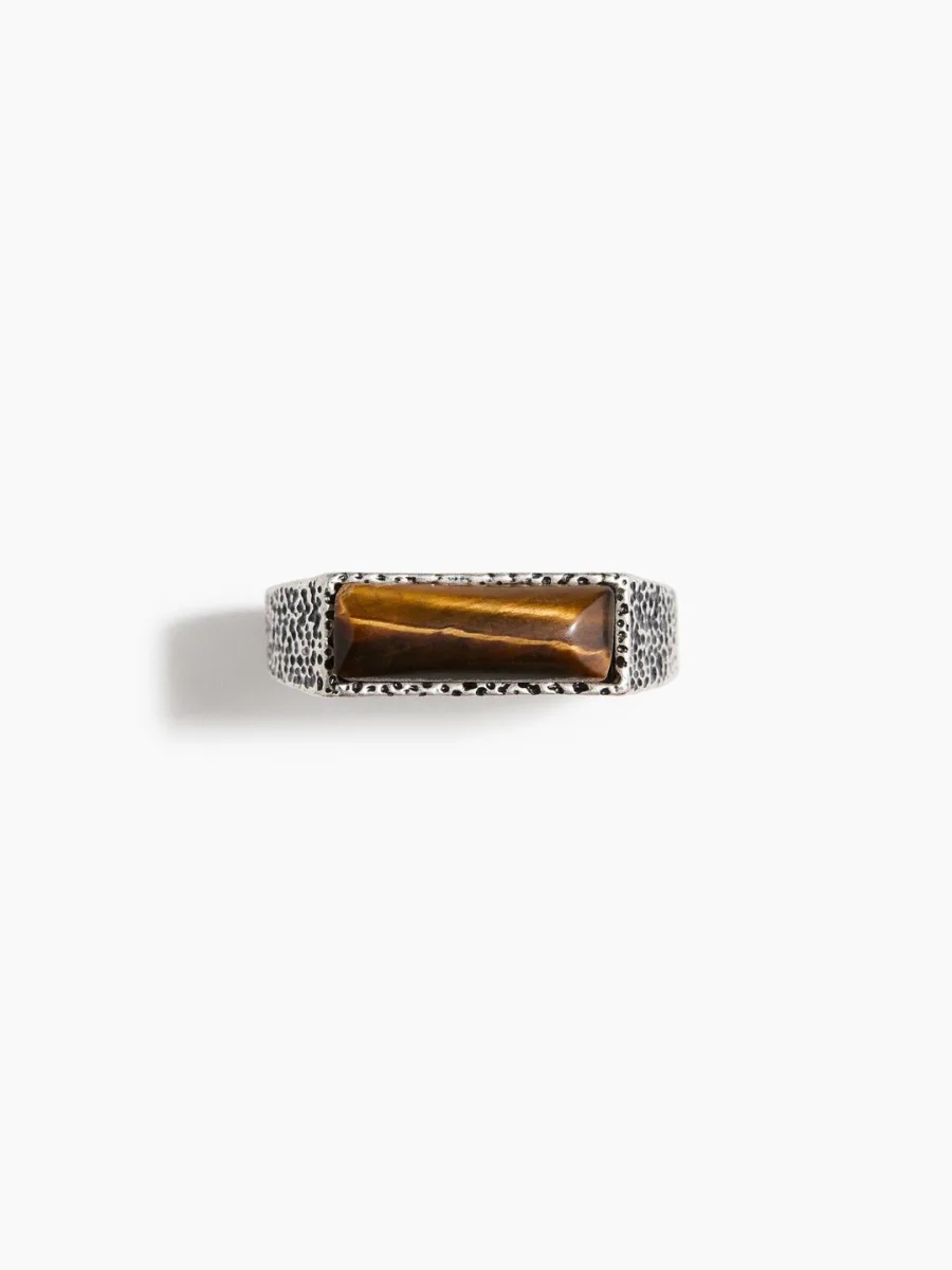 Tiger Eye Silver Ring
