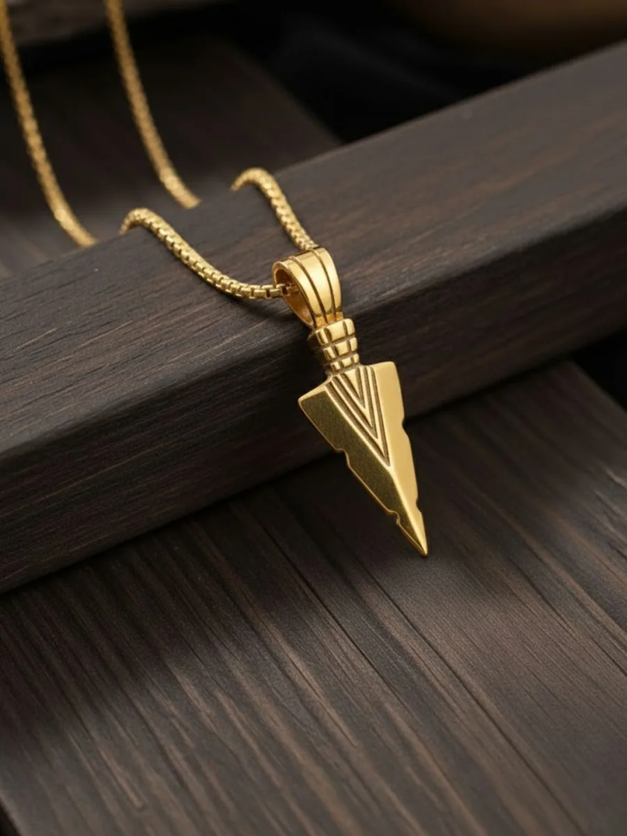 Gold Arrowhead Pendant