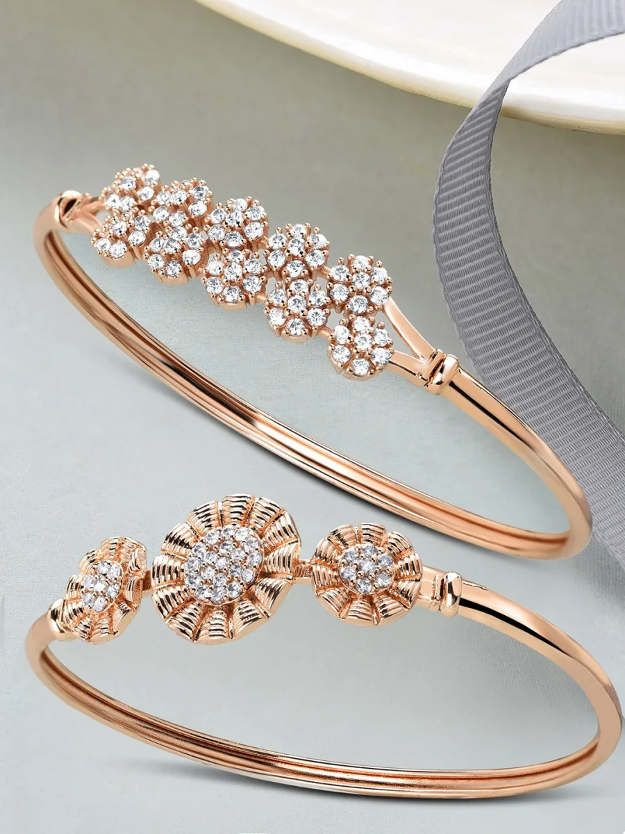 Rose Gold CZ Kada