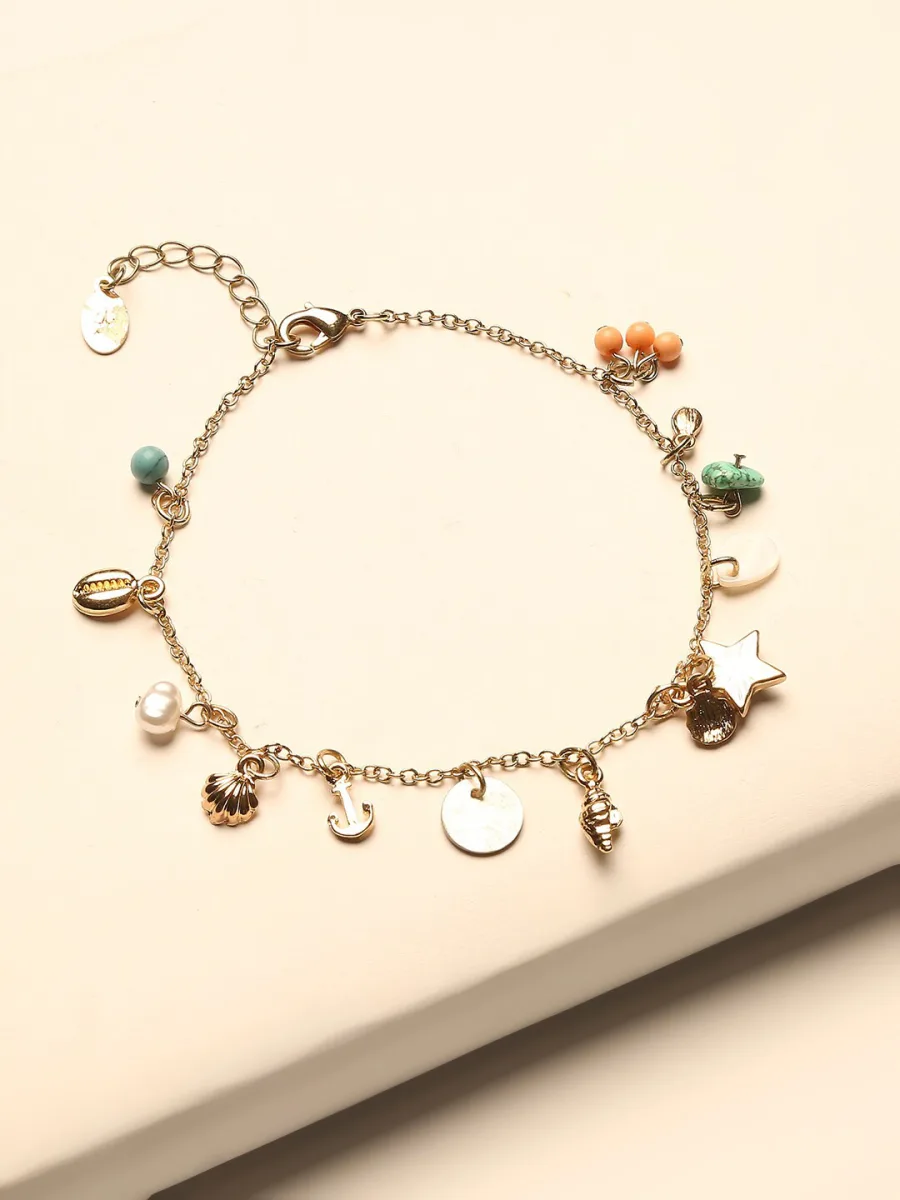 Gold Charm Anklet