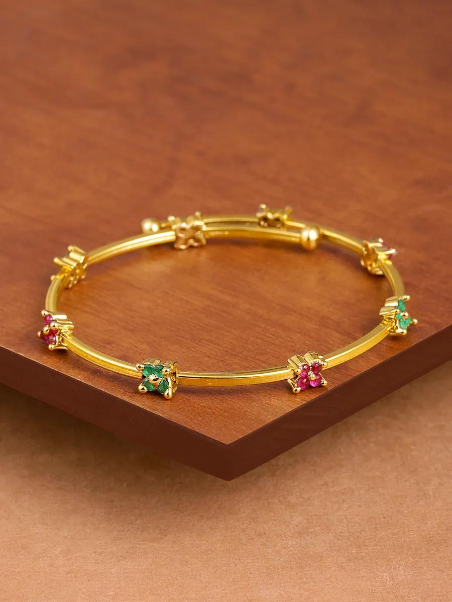 Gold Floral Bangle