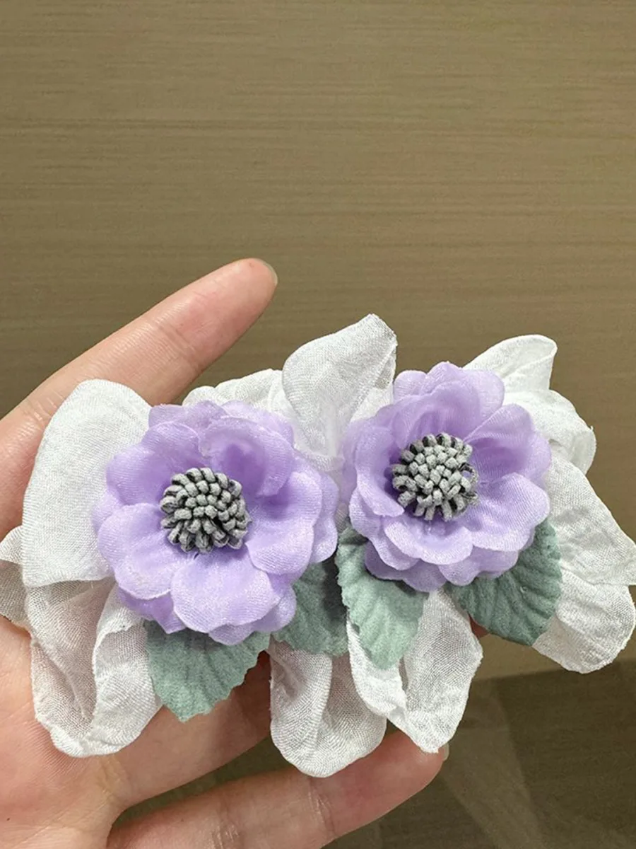 Purple Floral Fabric Accessory