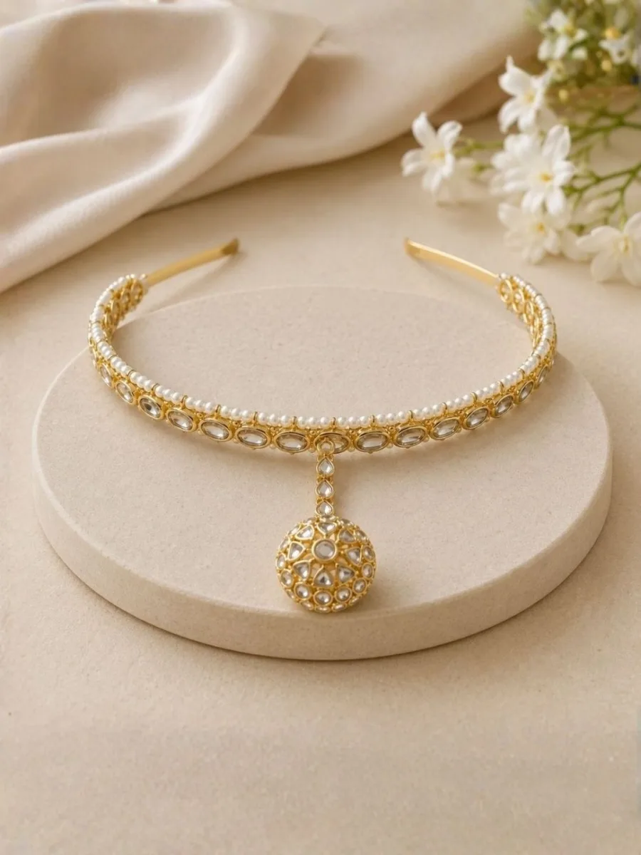 Kundan Pearl Matha Patti