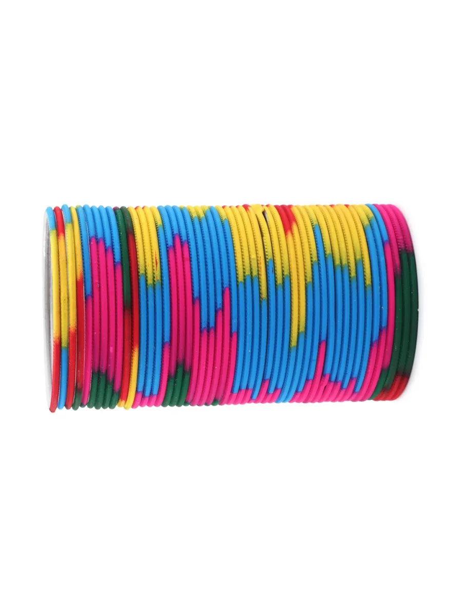 Multicolour Glass Bangle Set