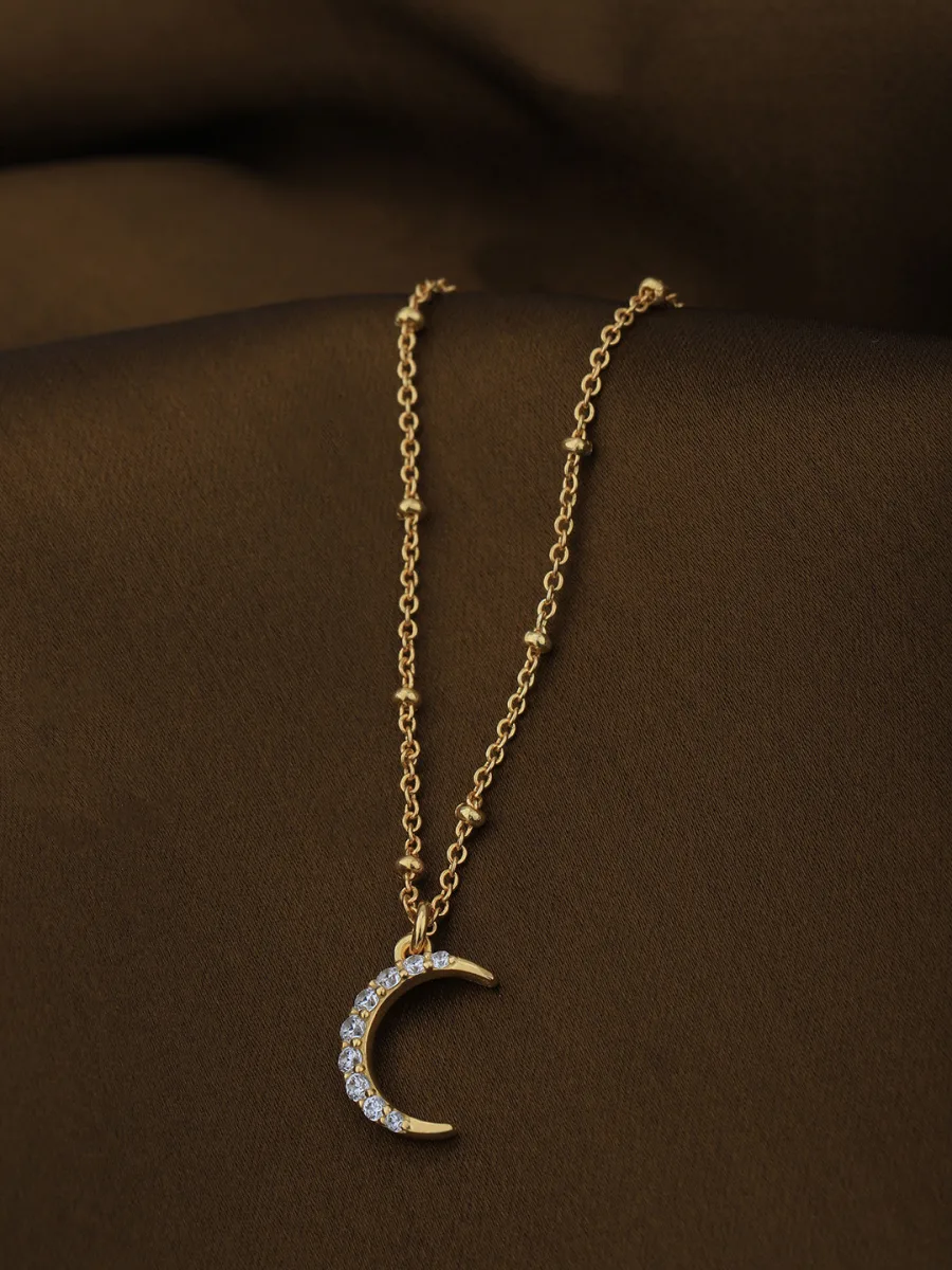 Gold Crescent Moon Necklace