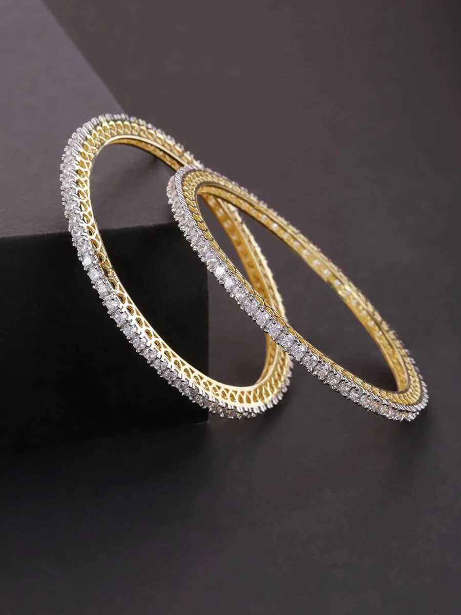 Stone-Studded Bangle Set