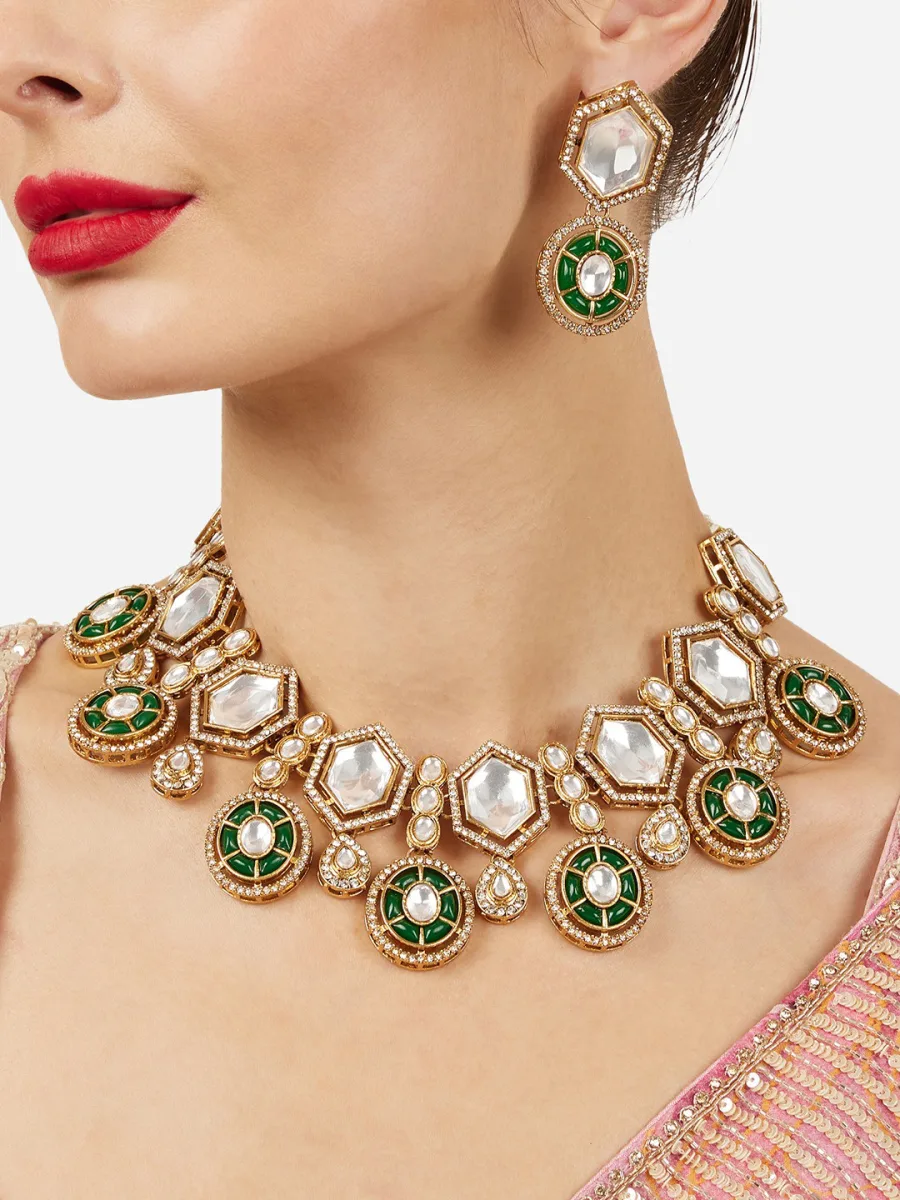 Kundan Polki Necklace Set