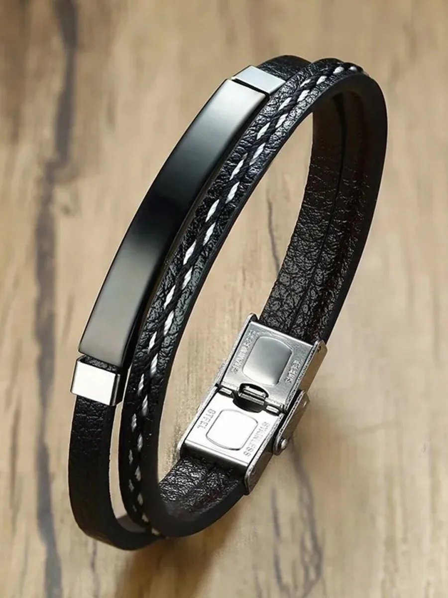 Men Leather Bracelet