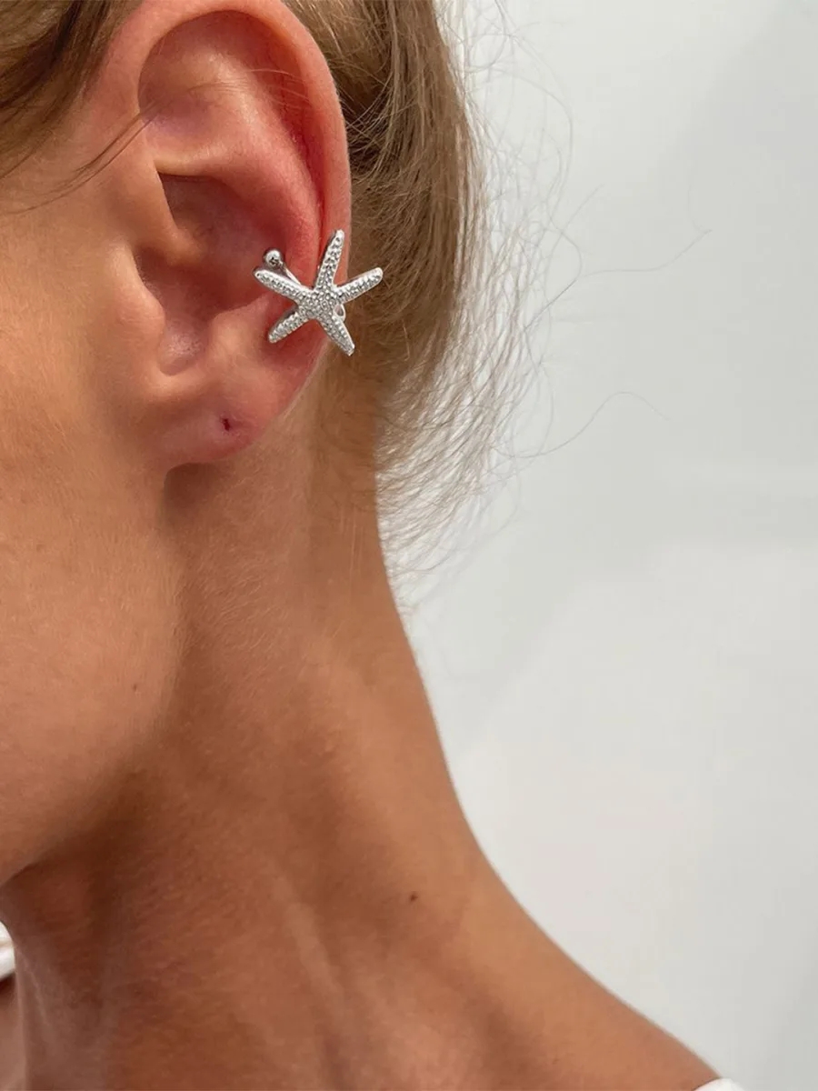 Silver Starfish Ear Cuff