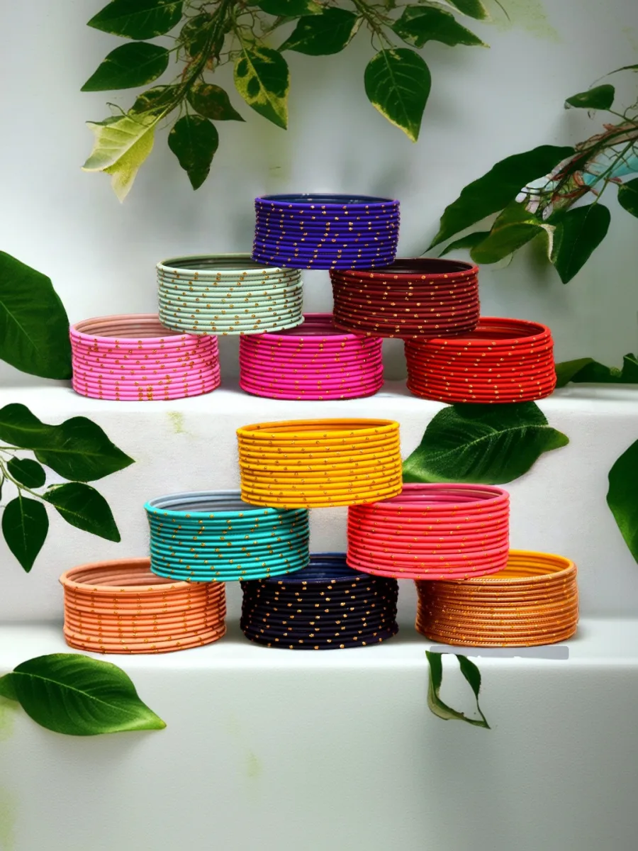 Multicolour Silk Thread Bangle Set