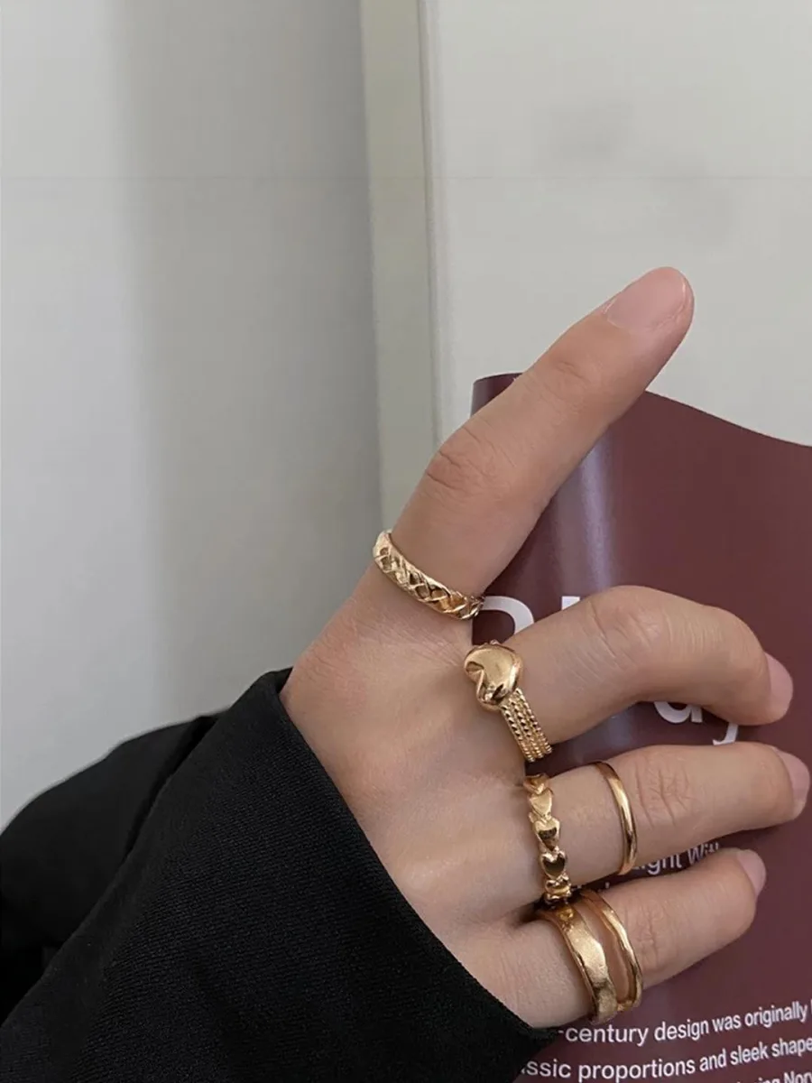 Gold Stackable Ring Set
