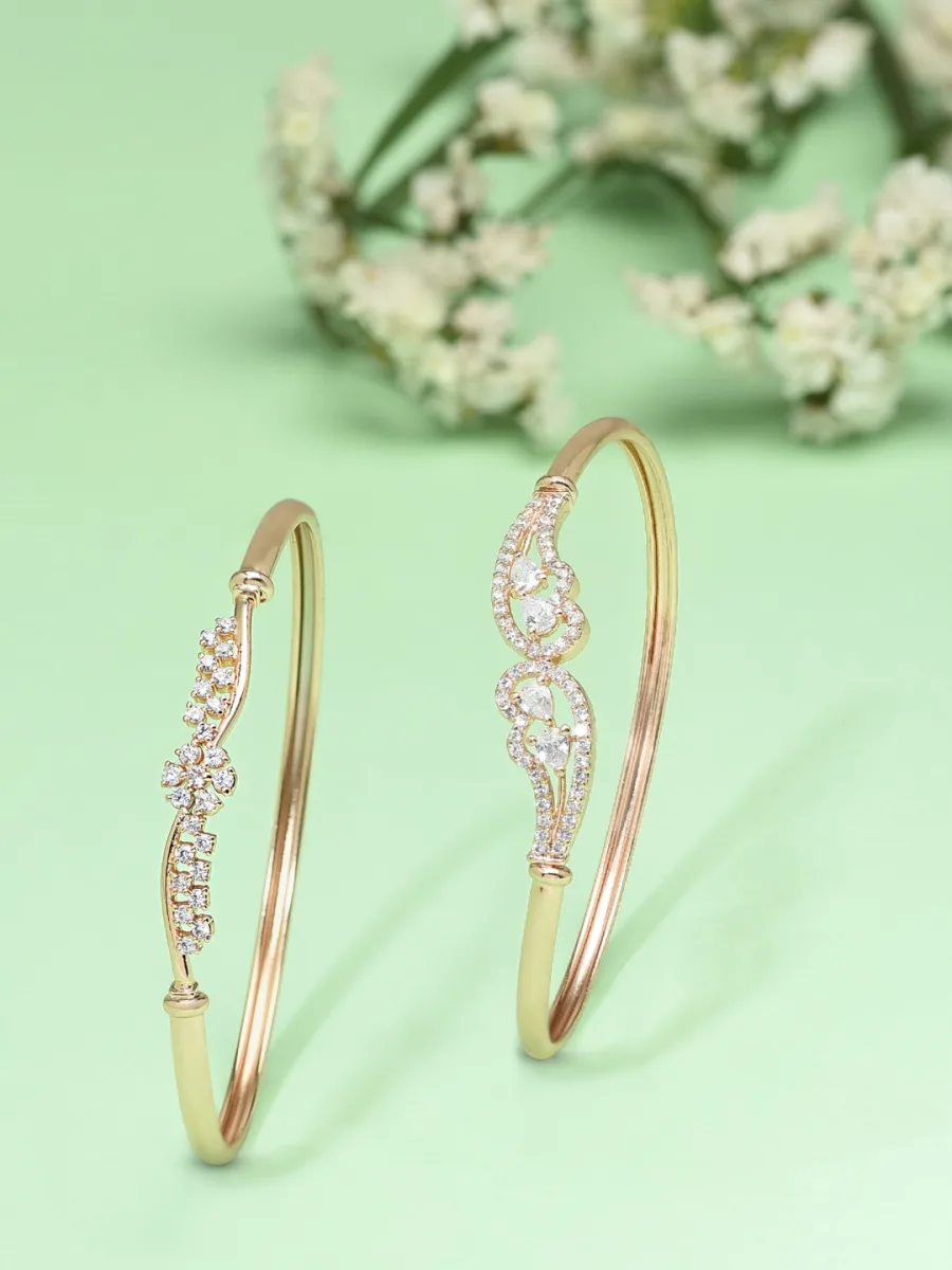 Gold CZ Kada Set
