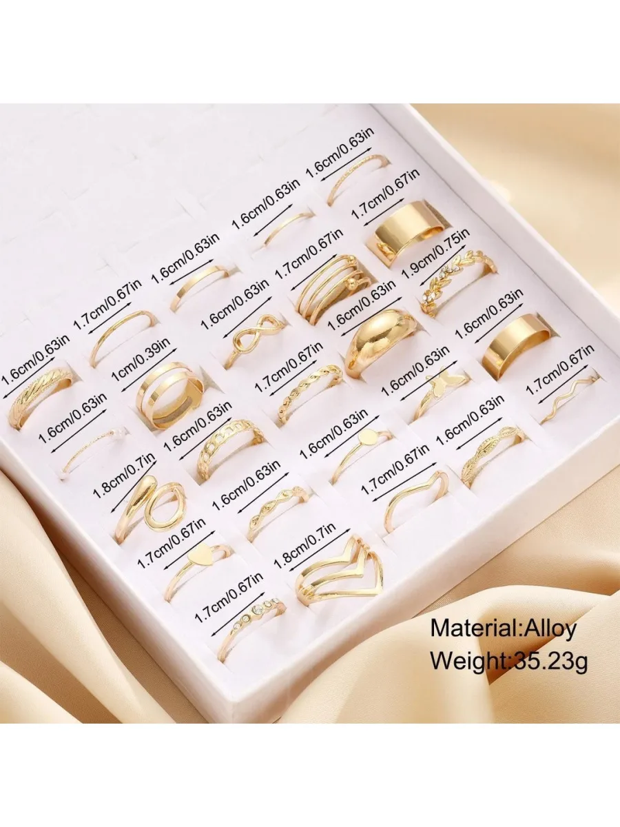 Gold Stackable Ring Set