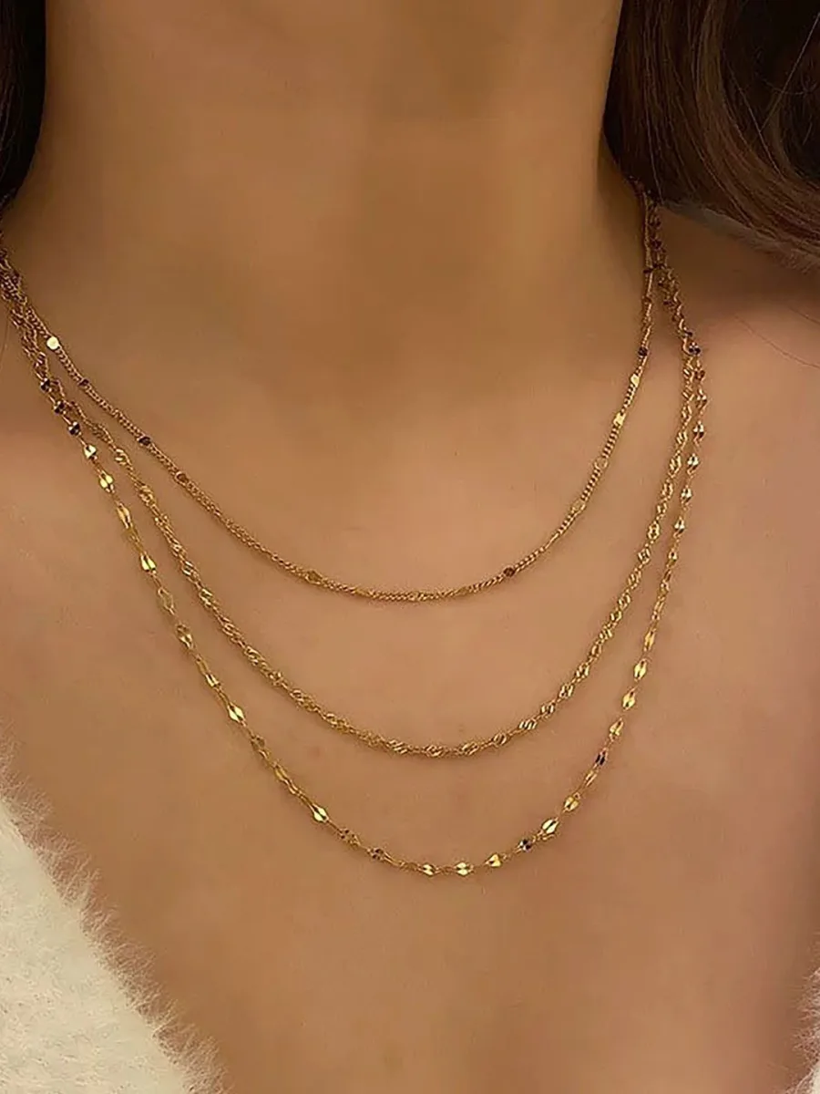 Gold Layered Chain Necklace
