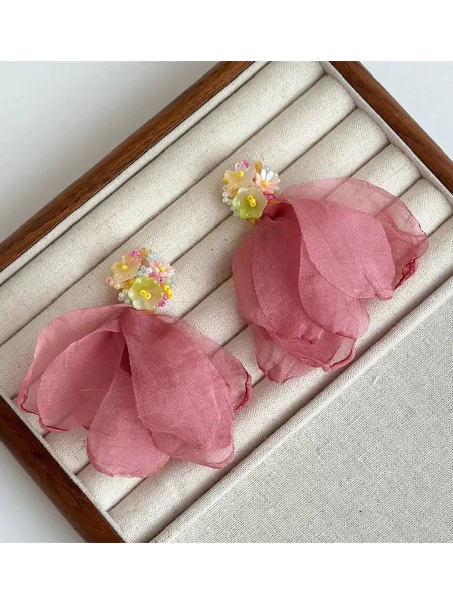 Floral Shaped Drop Earrings