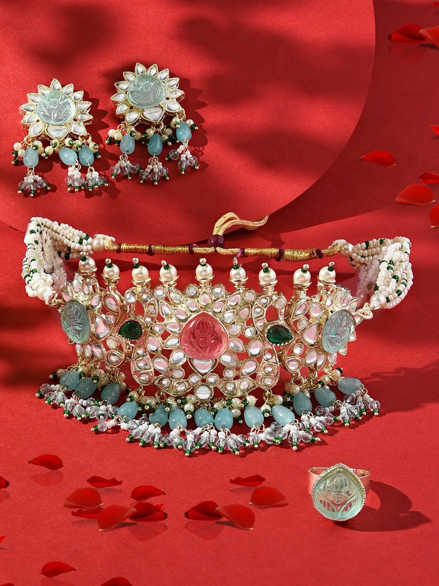 Beaded Jhumka Earrings