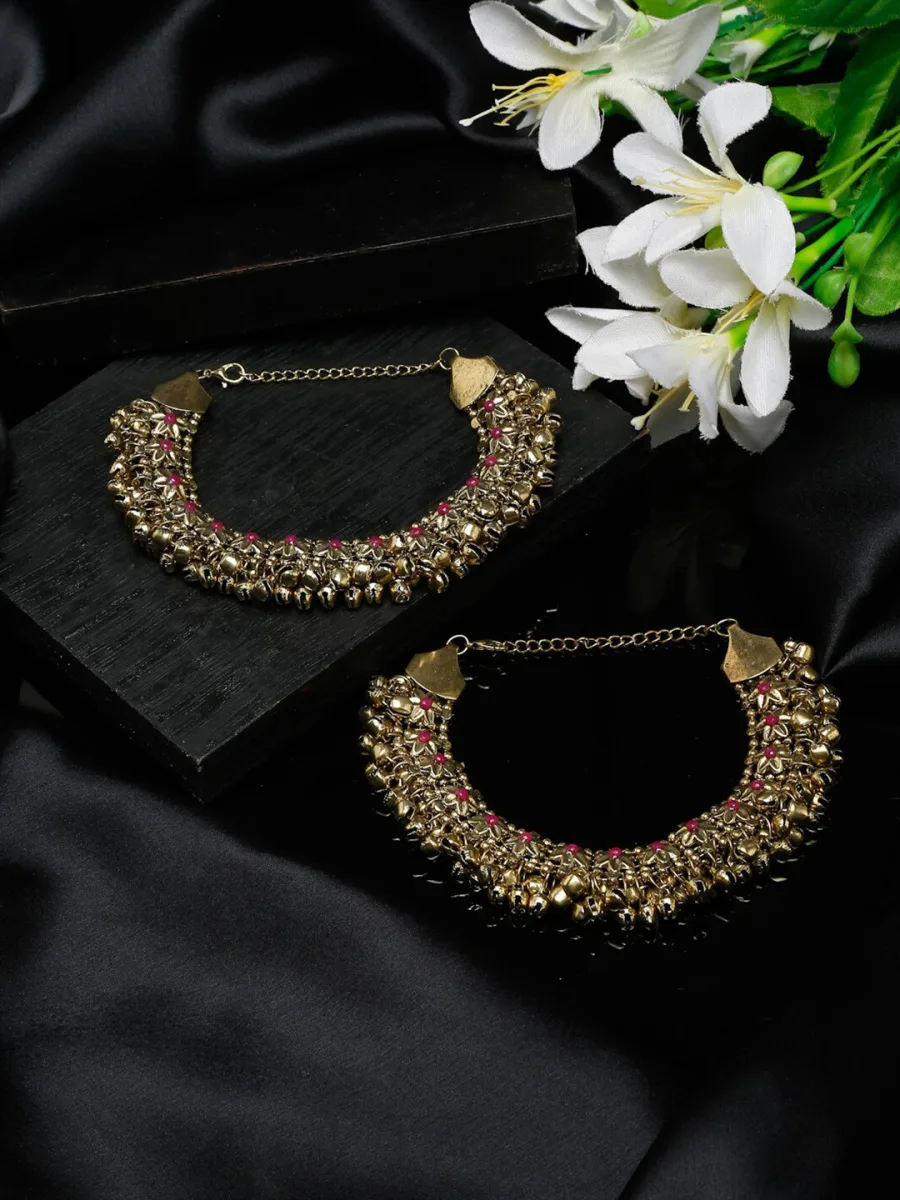 Oxidised Ghungroo Anklet Pair