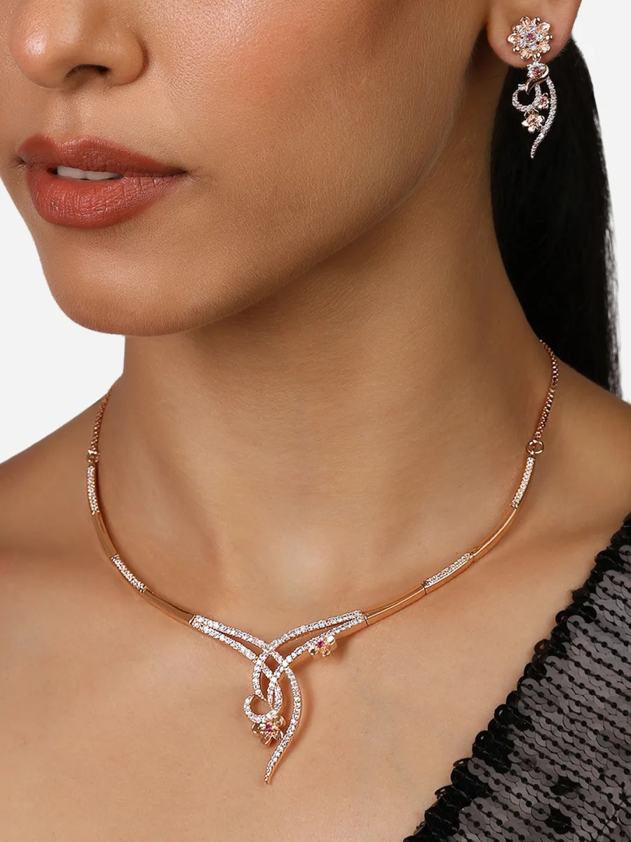 Rose Gold Plated Jewellery Set